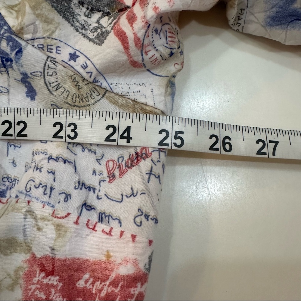 Alia Petites Patriotic Americana Button Down Blouse | Size 16P | 3/4 Sleeve EUC - Picture 7 of 12